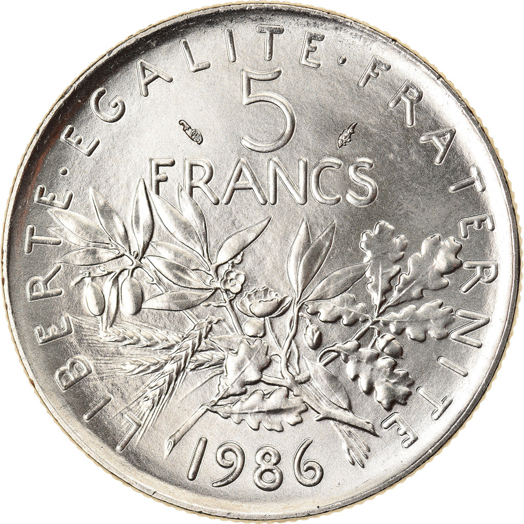 Coin, France, Semeuse, 5 Francs, 1986, Paris, MS(65-70), Nickel Clad