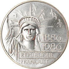Coin, France, Statue de la Liberté, 100 Francs, 1986, MS(65-70), Silver