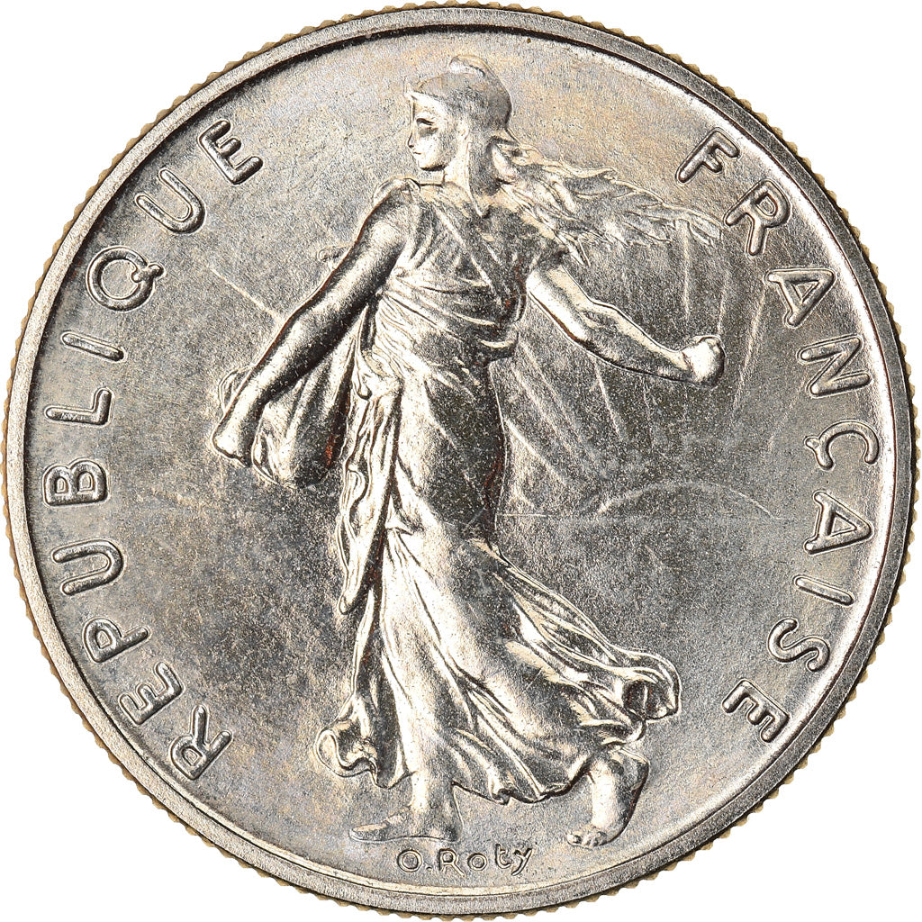Munten, Frankrijk, Semeuse, 1/2 Franc, 1980, Paris, FDC, Nickel, KM:931.1