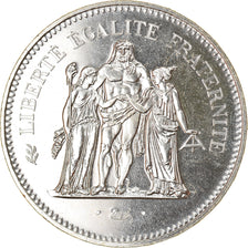Moneta, Francja, Hercule, 50 Francs, 1980, Paris, MS(65-70), Srebro, KM:941.1