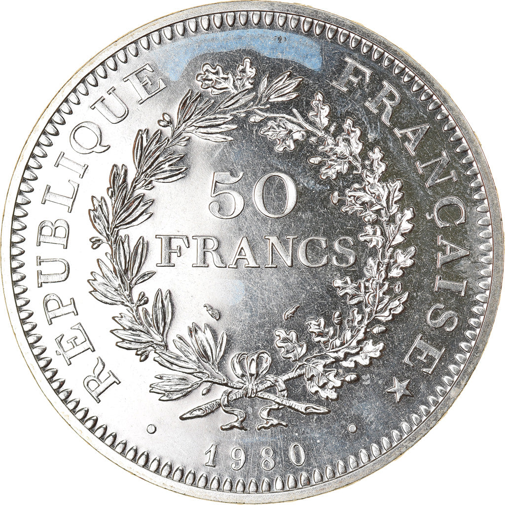 Monnaie, France, Hercule, 50 Francs, 1980, Paris, FDC, Argent, Gadoury:882