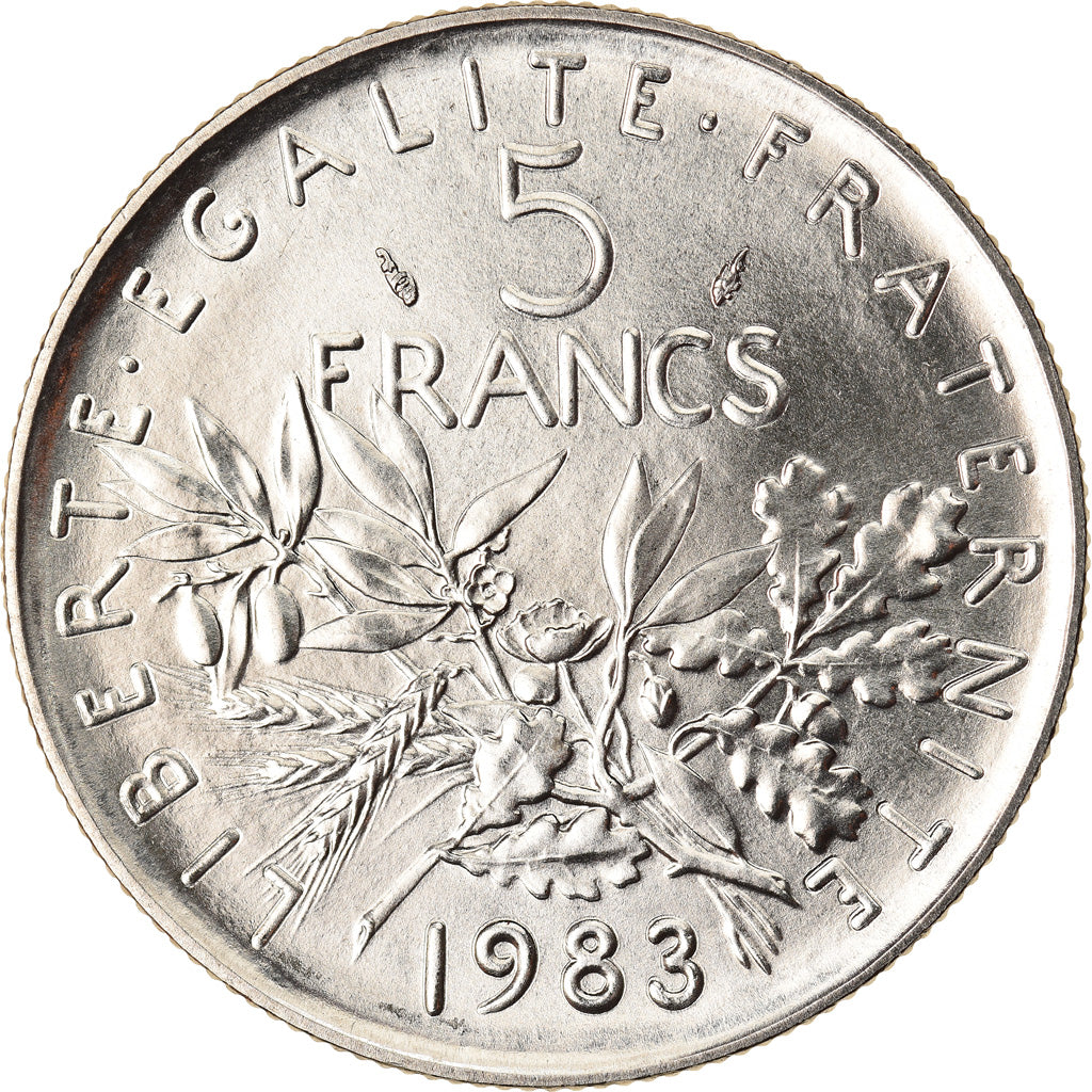 Coin, France, Semeuse, 5 Francs, 1983, Paris, MS(65-70), Nickel Clad