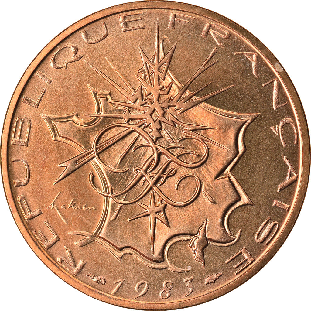 Coin, France, Mathieu, 10 Francs, 1983, Paris, MS(65-70), Nickel-brass, KM:940