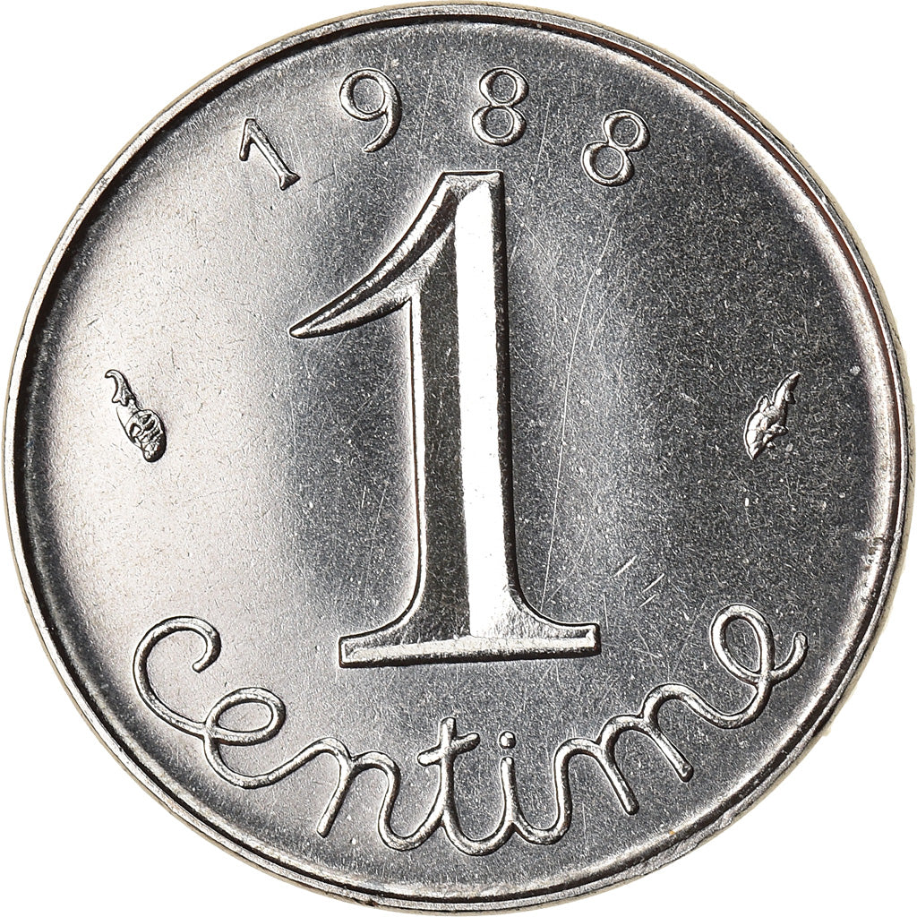 Coin, France, Épi, Centime, 1988, Paris, MS(65-70), Stainless Steel, KM:928