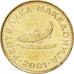 Monnaie, Macédoine, 2 Denari, 2001, SPL, Laiton, KM:3