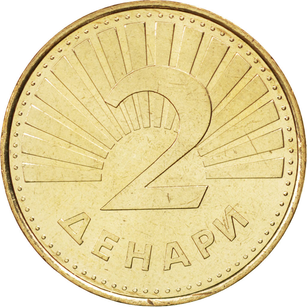 Moneta, Macedonia, 2 Denari, 2001, SPL, Ottone, KM:3
