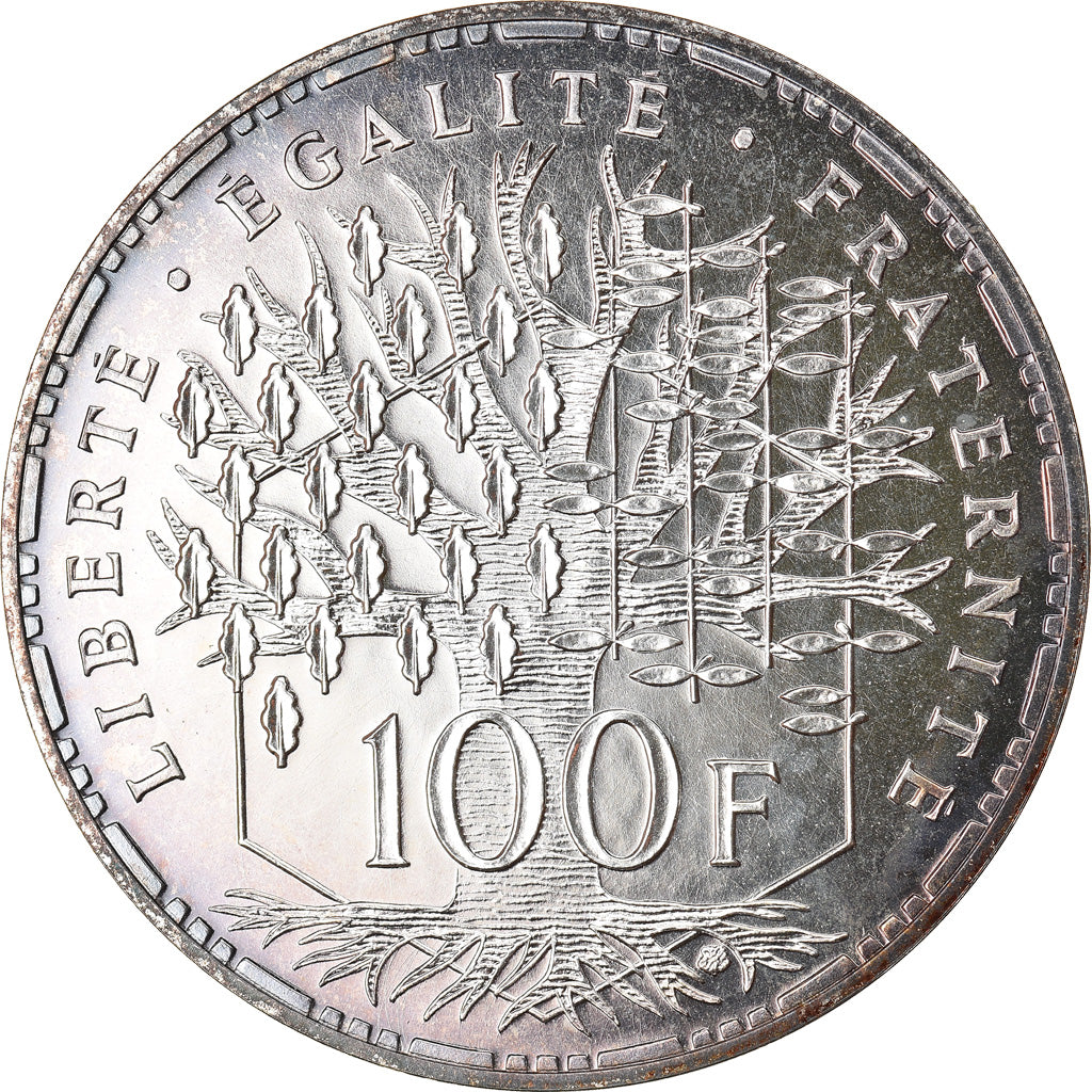 Coin, France, Panthéon, 100 Francs, 1988, Paris, MS(65-70), Silver, KM:951.1