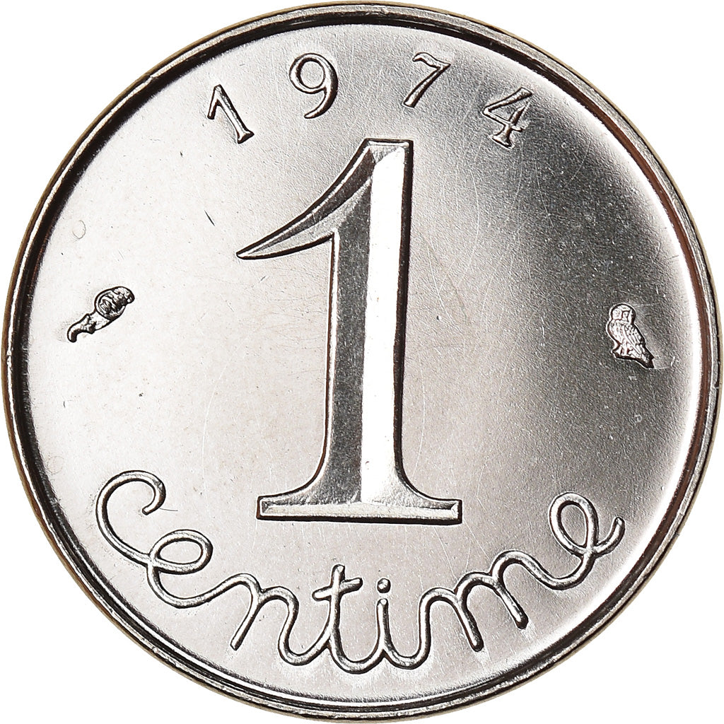 Coin, France, Épi, Centime, 1974, Paris, MS(65-70), Stainless Steel, KM:928