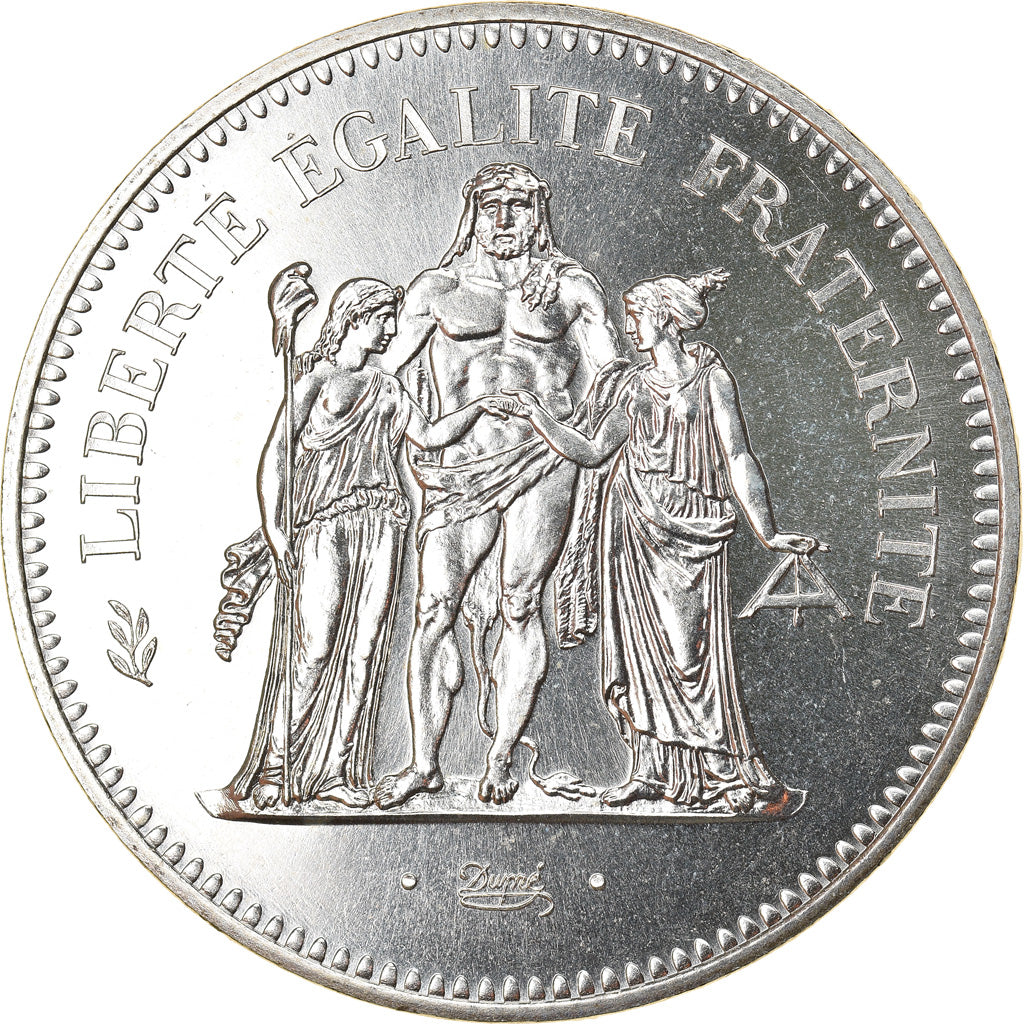 Coin, France, Hercule, 50 Francs, 1974, Paris, MS(65-70), Silver, KM:941.1