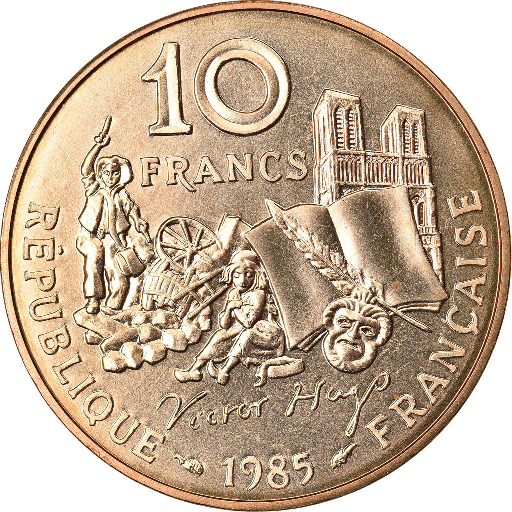 Münze, Frankreich, Victor Hugo, 10 Francs, 1985, Paris, STGL, Nickel-Bronze