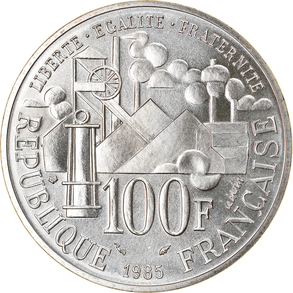 Coin, France, Germinal, 100 Francs, 1985, Paris, MS(65-70), Silver, KM:957