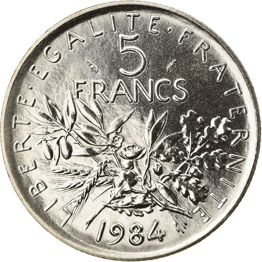 Coin, France, Semeuse, 5 Francs, 1984, Paris, MS(65-70), Nickel Clad