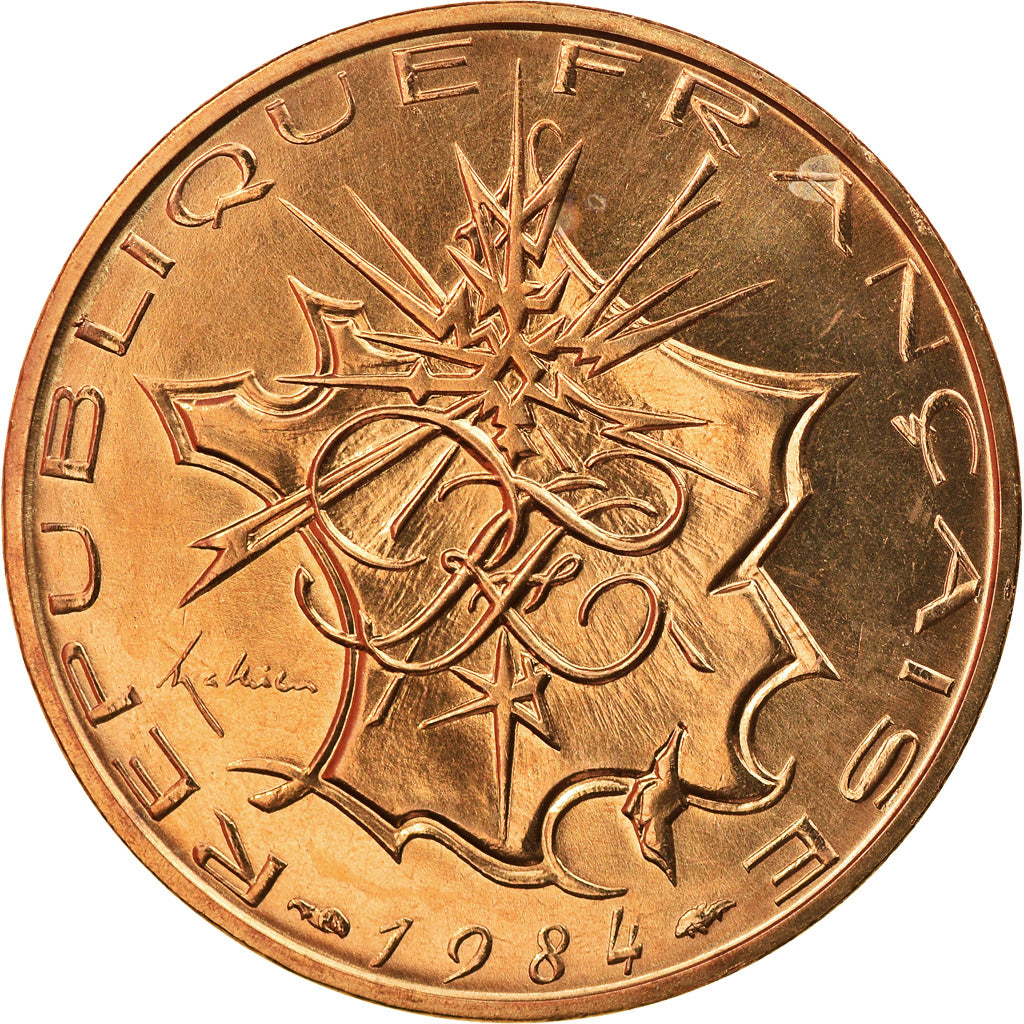 Coin, France, Mathieu, 10 Francs, 1984, Paris, MS(65-70), Nickel-brass, KM:940