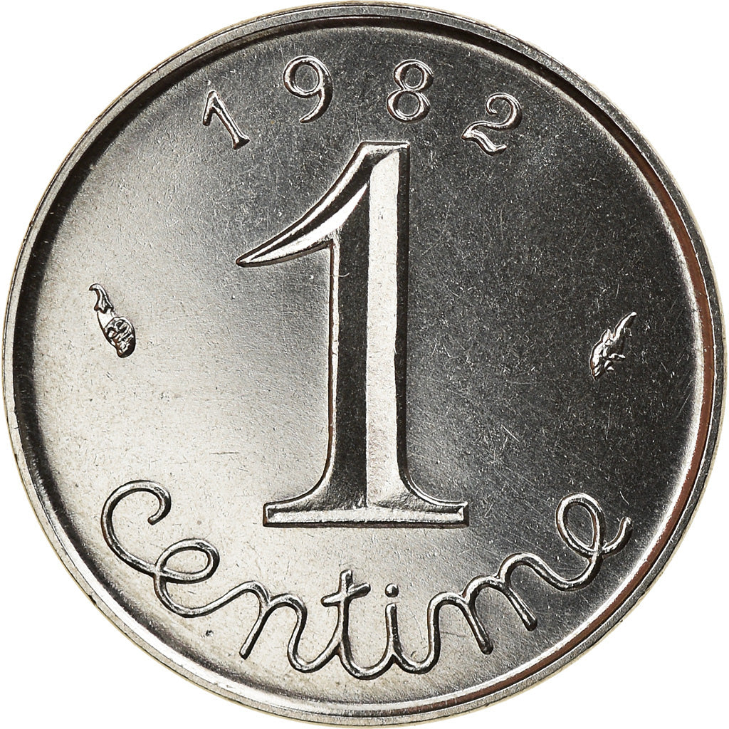 Moneta, Francja, Épi, Centime, 1982, Paris, MS(65-70), Stal nierdzewna, KM:928