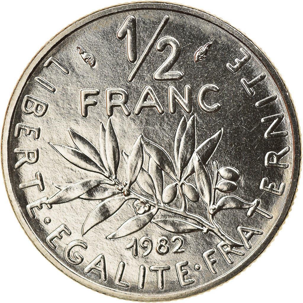 Monnaie, France, Semeuse, 1/2 Franc, 1982, Paris, FDC, Nickel, Gadoury:429
