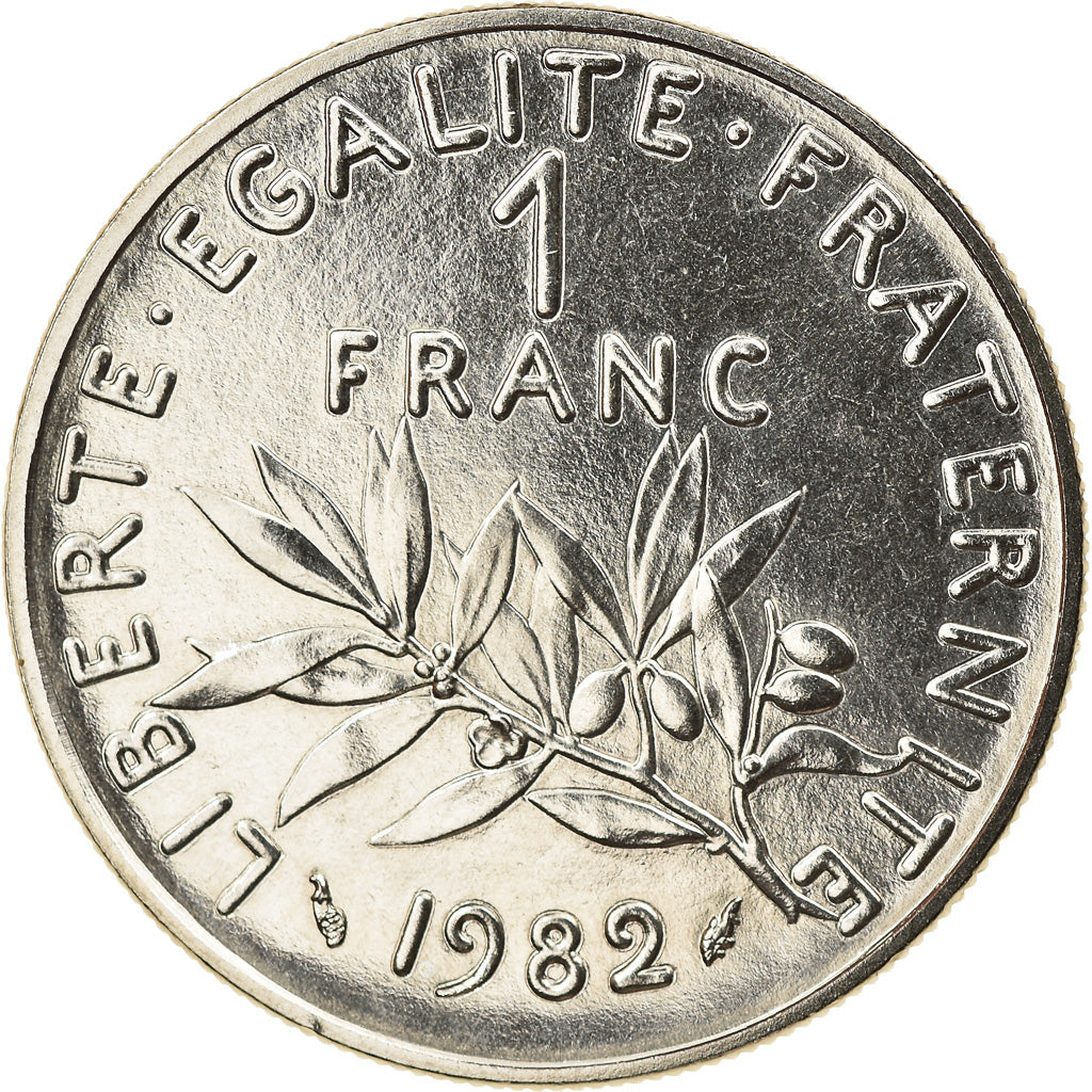 Coin, France, Semeuse, Franc, 1982, Paris, MS(65-70), Nickel, KM:925.1