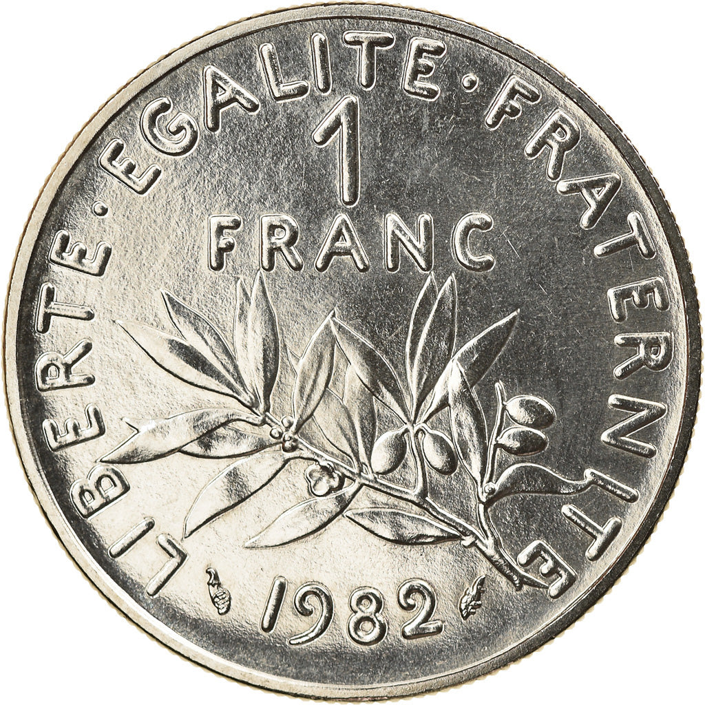 Coin, France, Semeuse, Franc, 1982, Paris, MS(65-70), Nickel, KM:925.1