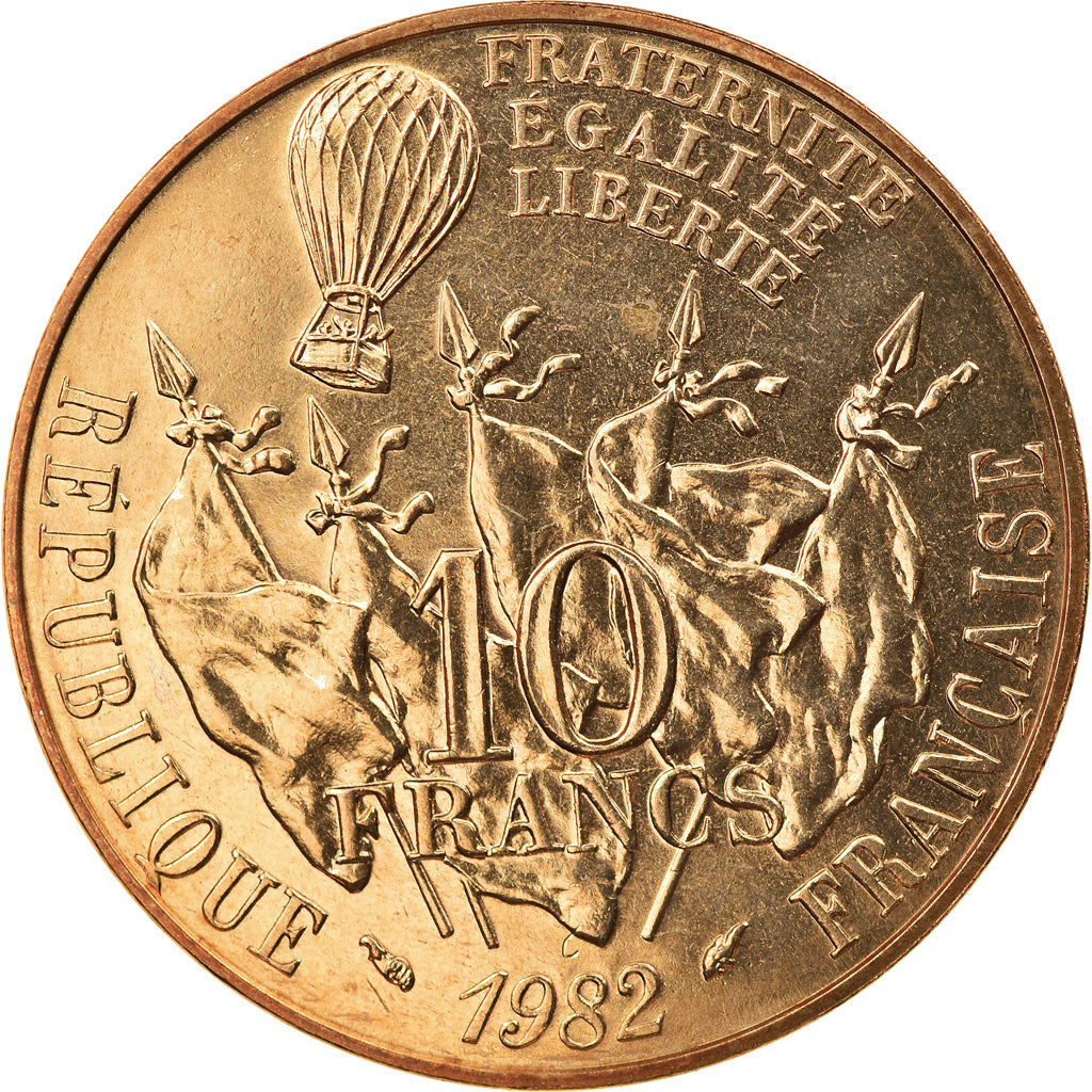 Coin, France, Gambetta, 10 Francs, 1982, Paris, MS(65-70), Nickel-Bronze