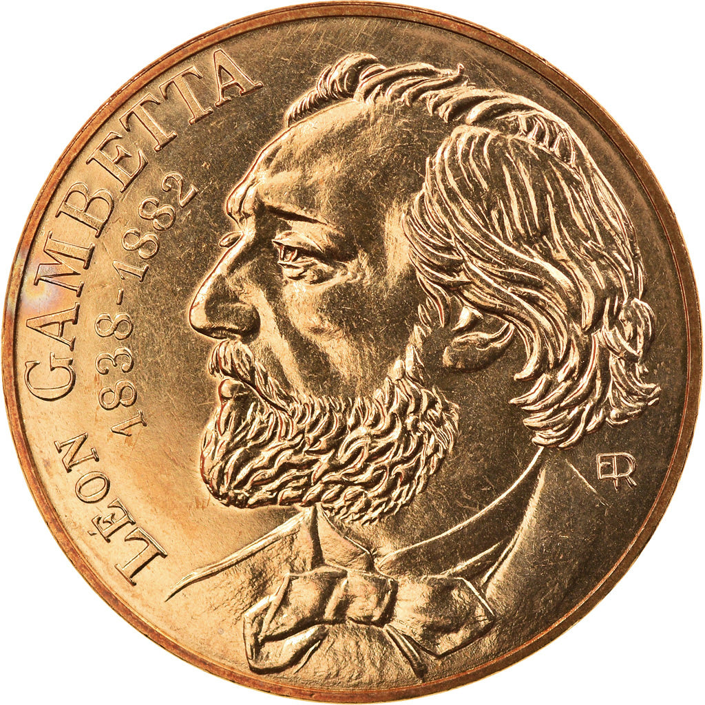 Moeda, França, Gambetta, 10 Francs, 1982, Paris, MS(65-70), Níquel-Bronze