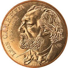 Moeda, França, Gambetta, 10 Francs, 1982, Paris, MS(65-70), Níquel-Bronze