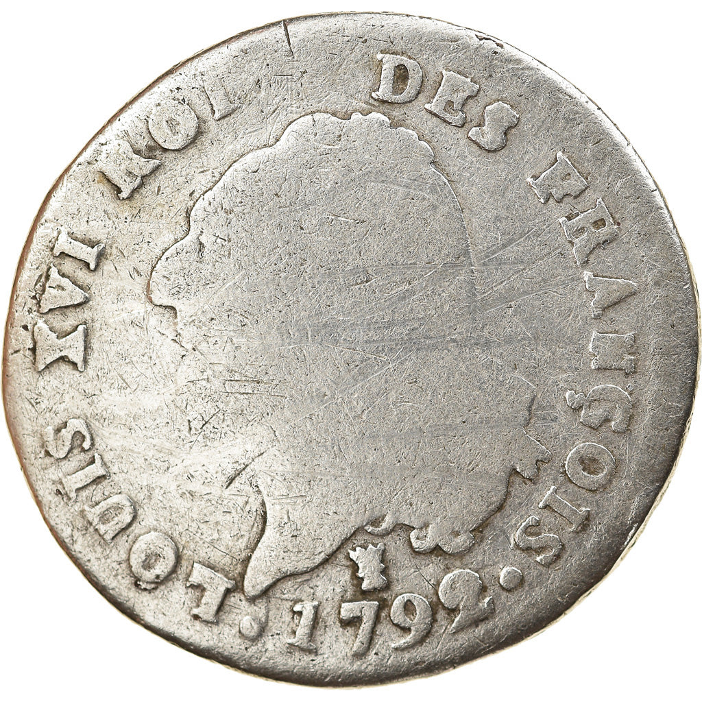 Monnaie, France, 30 sols françois, 1792, Limoges, B+, Argent, Gad 39