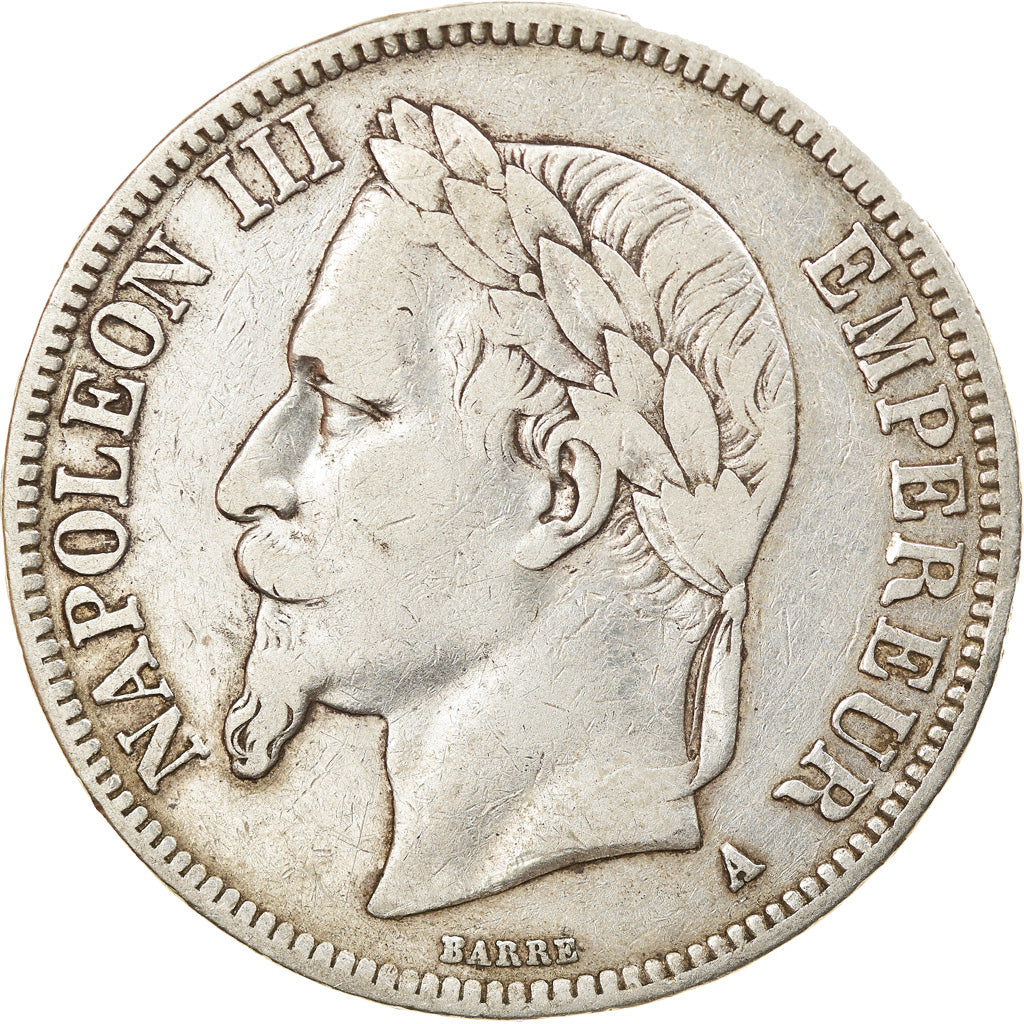 Monnaie, France, Napoleon III, Napoléon III, 5 Francs, 1867, Paris, TB+