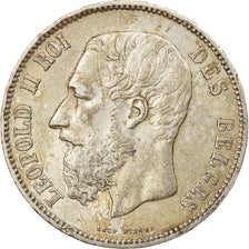 Coin, Belgium, Leopold II, 5 Francs, 5 Frank, 1869, EF(40-45), Silver, KM:24