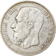 Coin, Belgium, Leopold II, 5 Francs, 5 Frank, 1875, VF(30-35), Silver, KM:24
