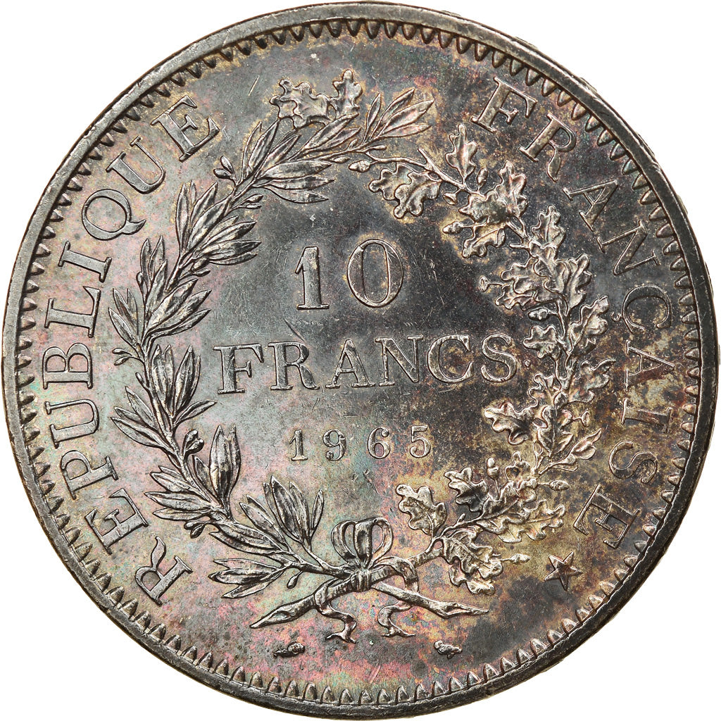 Moneta, Francja, Hercule, 10 Francs, 1965, Paris, AU(55-58), Srebro, KM:932