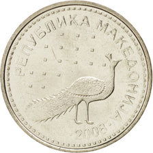 MACEDONIA, 10 Denari, 2008, KM #31, MS(63), Copper-Nickel-Zinc, 24.5, 6.63