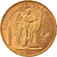 Moeda, França, Génie, 20 Francs, 1896, Paris, AU(50-53), Dourado, KM:825