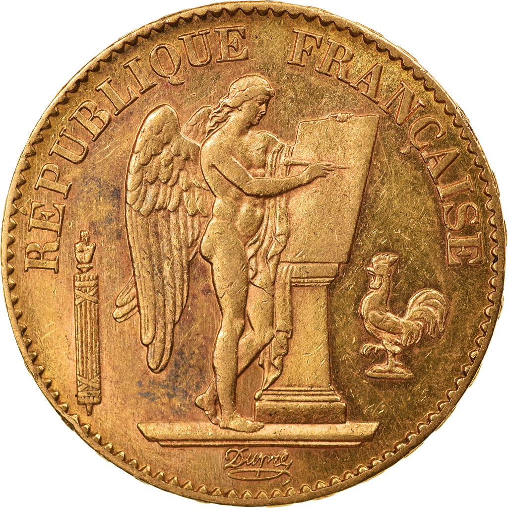 Coin, France, Génie, 20 Francs, 1895, Paris, AU(50-53), Gold, KM:825