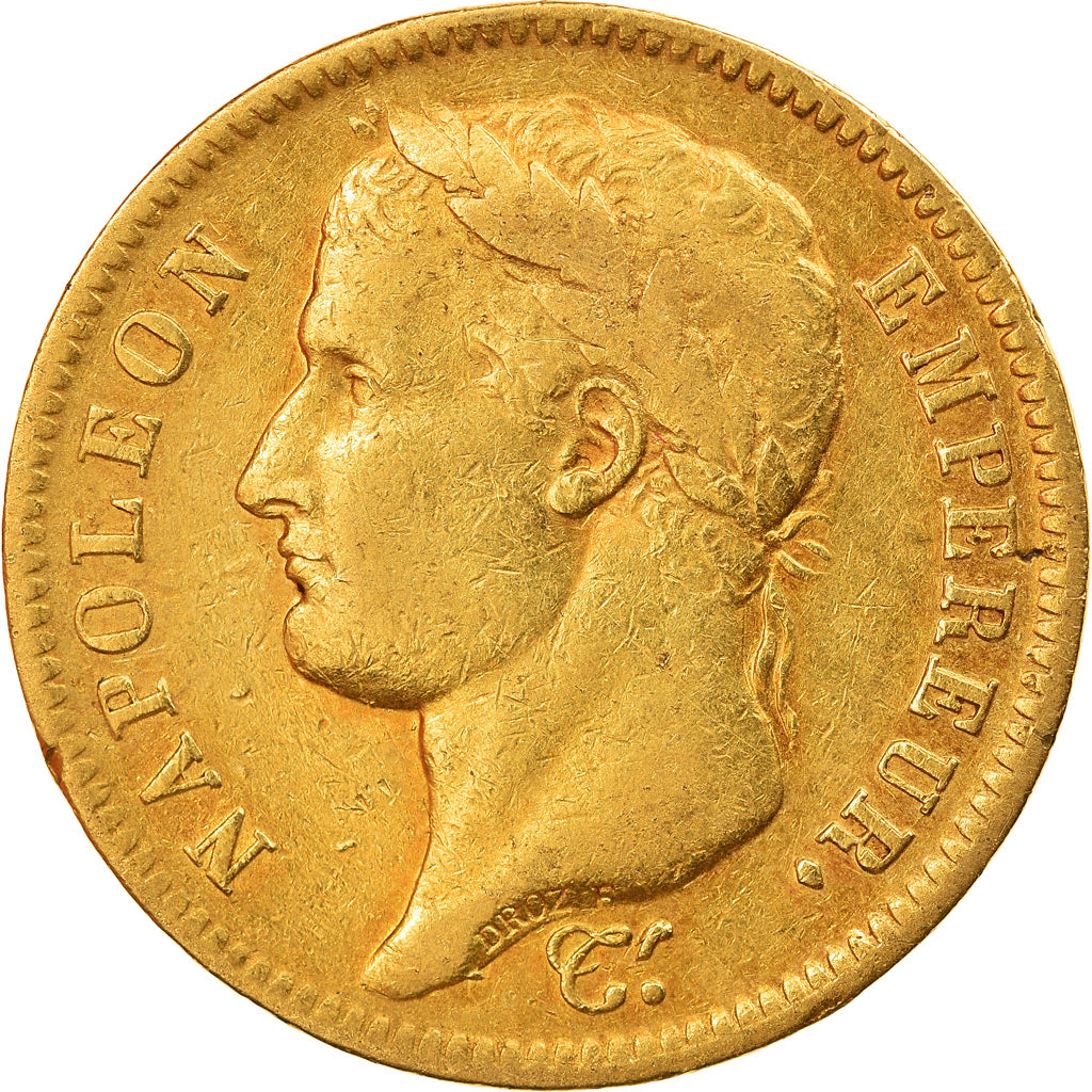 Moneda, Francia, Napoléon I, 40 Francs, 1812, Paris, MBC, Oro, KM:696.1