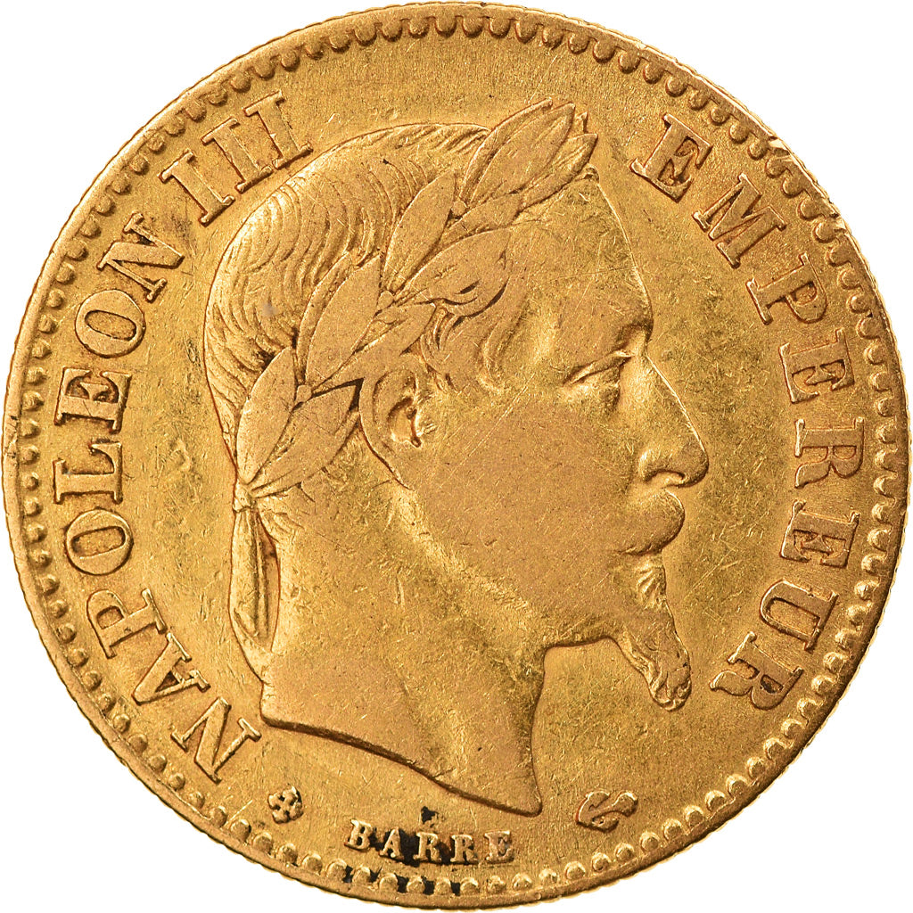Moneta, Francia, Napoleon III, 10 Francs, 1862, Strasbourg, BB