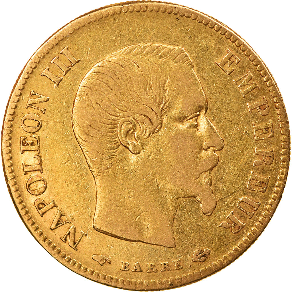 Moneta, Francia, Napoleon III, 10 Francs, 1857, Paris, BB, Oro