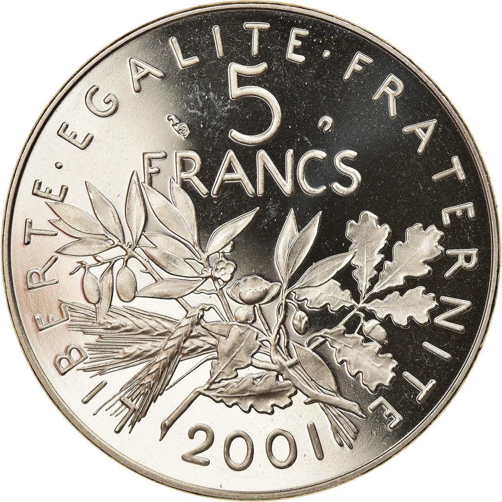 Monnaie, France, Semeuse, 5 Francs, 2001, Paris, Proof, FDC, Nickel Clad