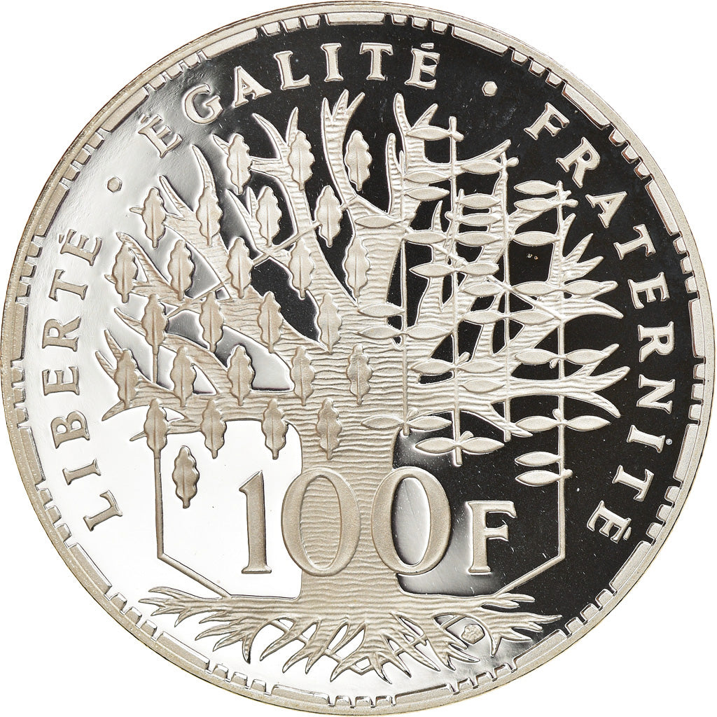 Moeda, França, Panthéon, 100 Francs, 2001, Paris, Proof, MS(65-70), Prata