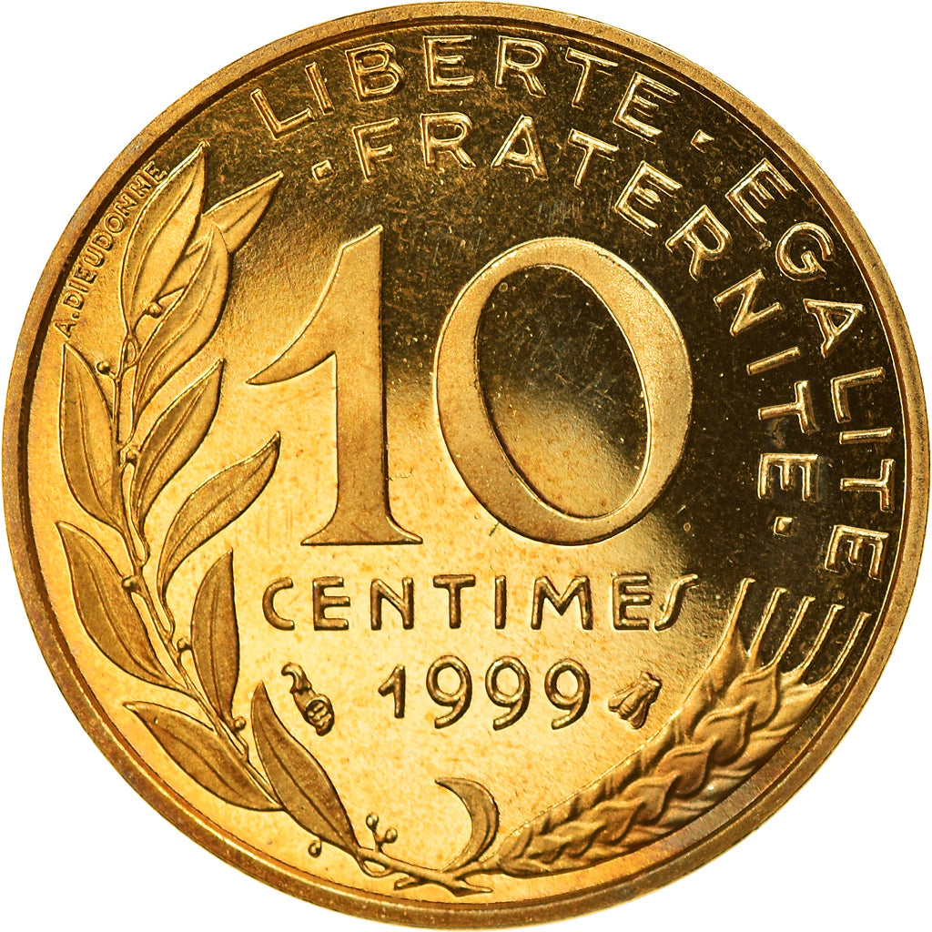 Coin, France, Marianne, 10 Centimes, 1999, Paris, Proof, MS(65-70)