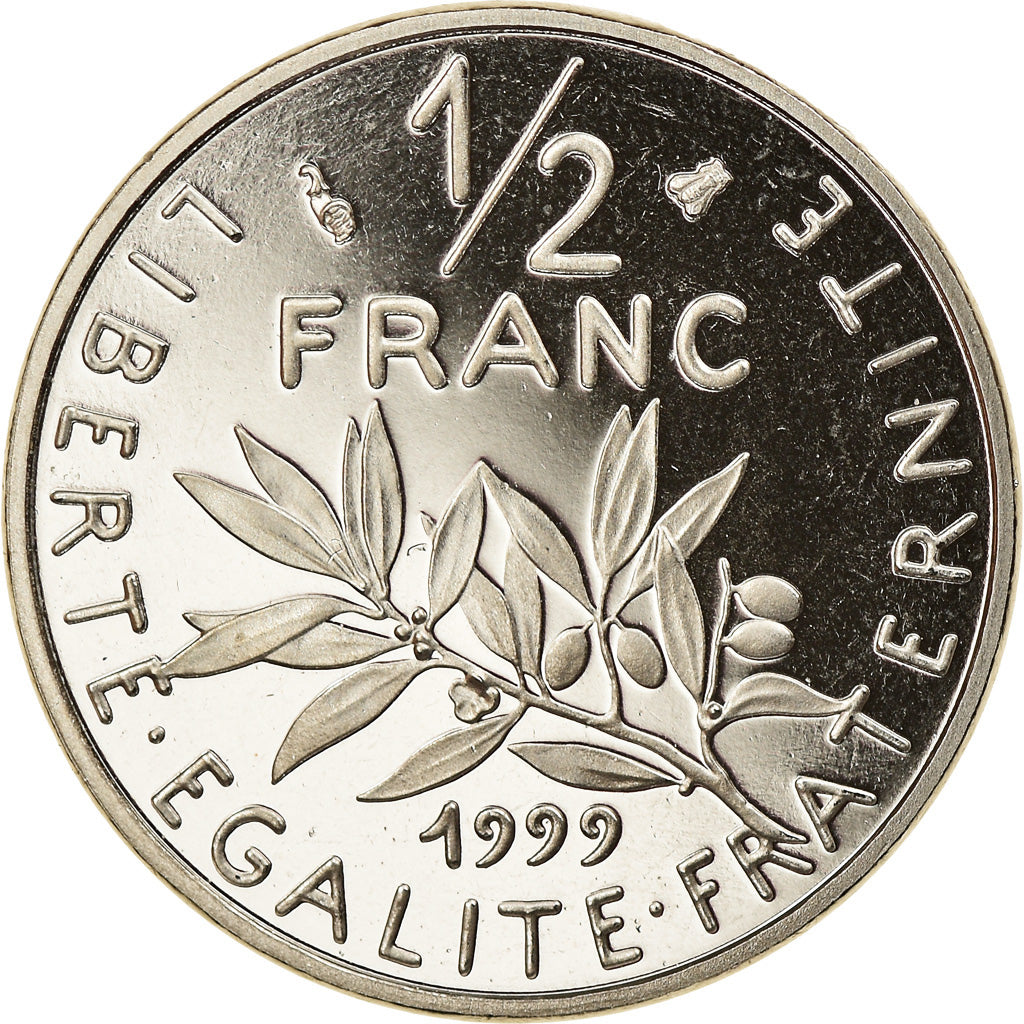 Münze, Frankreich, Semeuse, 1/2 Franc, 1999, Paris, Proof, STGL, Nickel