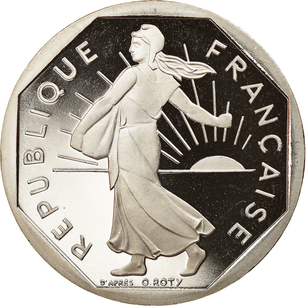 Moeda, França, Semeuse, 2 Francs, 1999, Paris, Proof, MS(65-70), Níquel