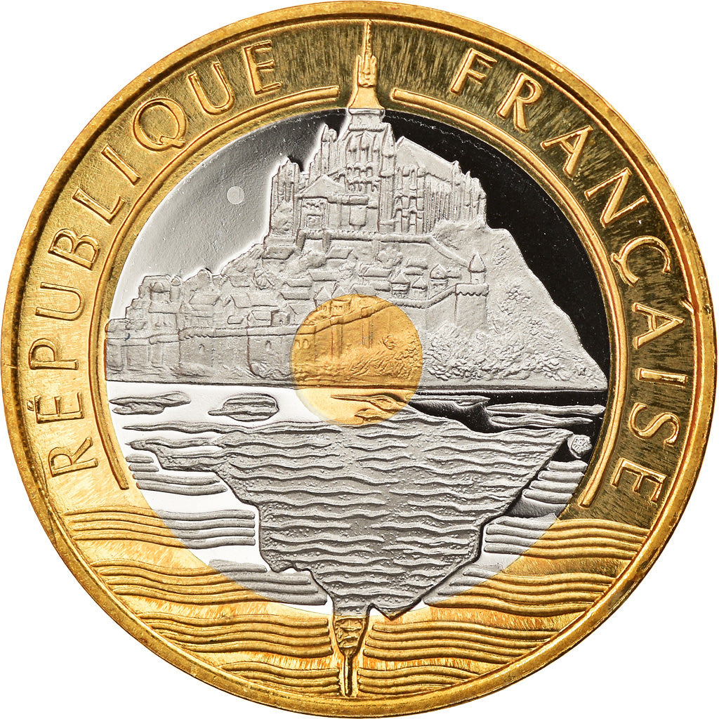 Moneta, Francia, Mont Saint Michel, 20 Francs, 1999, Paris, Proof, FDC