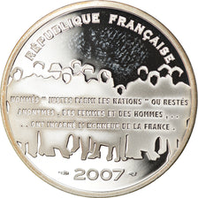France, Panthéon, 15 Euro, 2007, Proof, MS(65-70), Silver, KM:A1450
