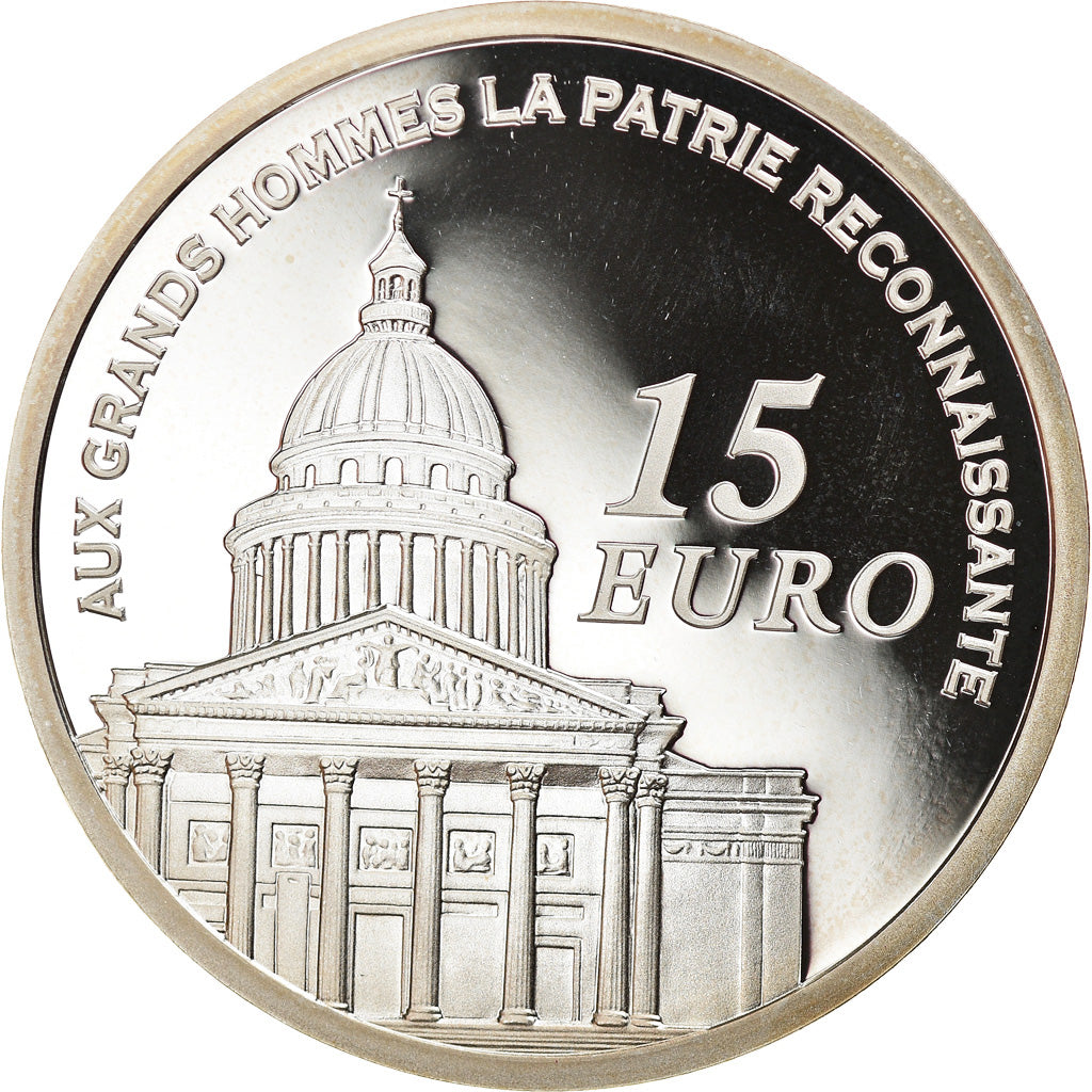 France, Panthéon, 15 Euro, 2007, Proof, MS(65-70), Silver, KM:A1450