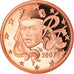Francia, 2 Euro Cent, 2007, Paris, Proof, FDC, Cobre chapado en acero
