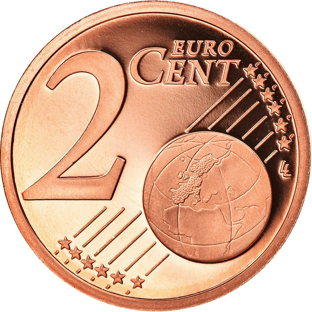 Francia, 2 Euro Cent, 2007, Paris, Proof, FDC, Cobre chapado en acero