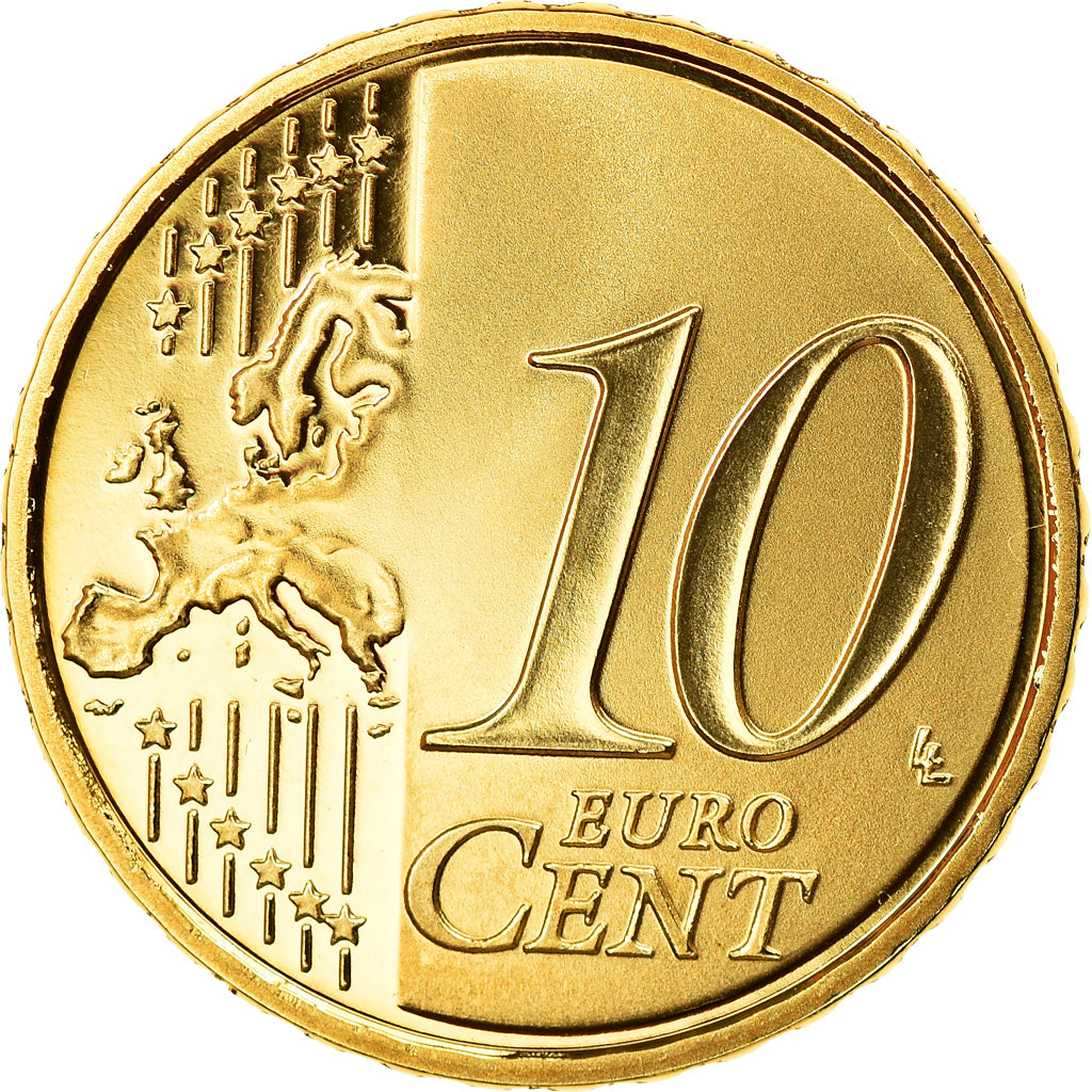 Frankrijk, 10 Euro Cent, 2007, Paris, Proof, FDC, Tin, Gadoury:4b., KM:1410