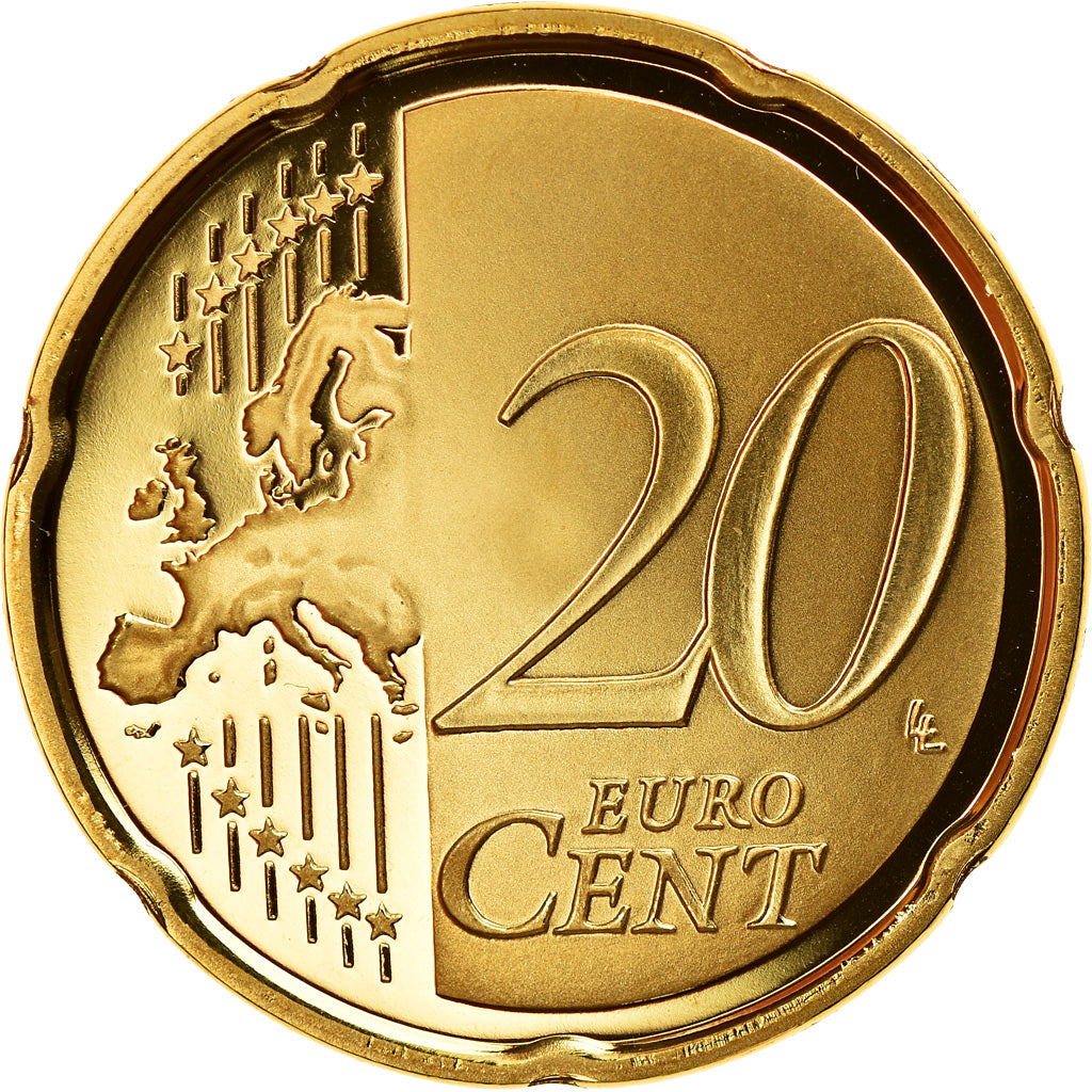 Francia, 20 Euro Cent, 2007, Paris, Proof, FDC, Latón, Gadoury:5a., KM:1411