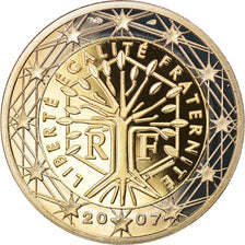 France, 2 Euro, 2007, Paris, Proof, MS(65-70), Bi-Metallic, Gadoury:8a., KM:1414