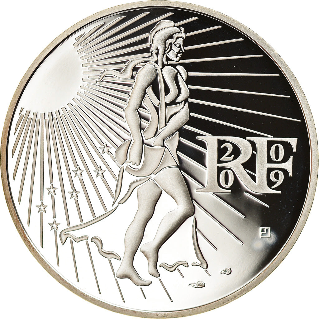 Francia, Semeuse, 15 Euro, 2009, Paris, Proof, FDC, Plata, KM:1535