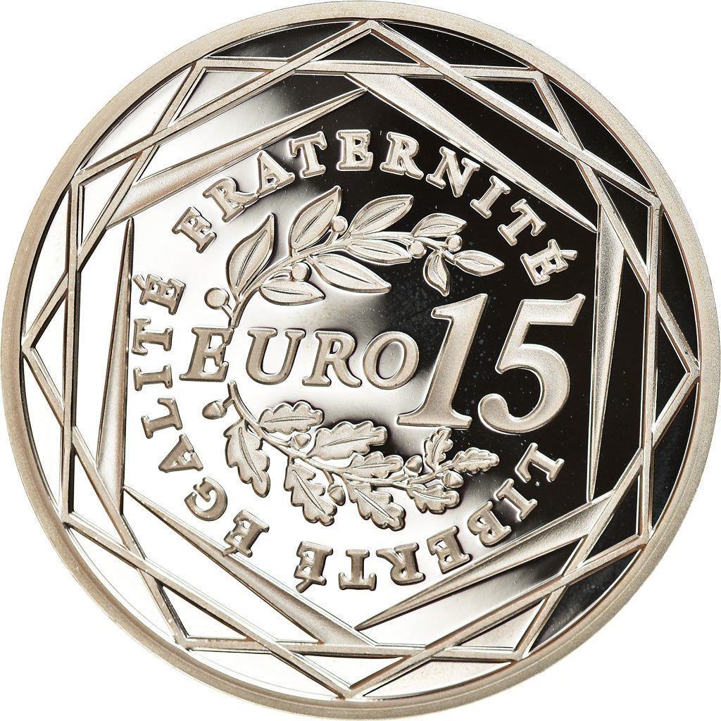 Francia, Semeuse, 15 Euro, 2009, Paris, Proof, FDC, Plata, KM:1535